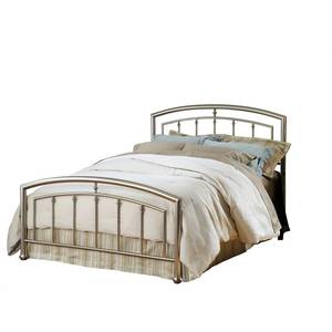 lot 2510 image: Claudia Matte Nickel Bed Set, Size Queen by Hillsdale