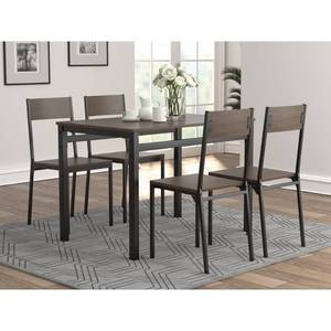 lot 2527 image: Carbon Loft Huggins Dark Brown and Black 5-piece Dining Set