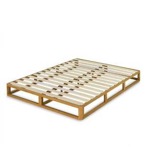 lot 2557 image: Priage by Zinus Platforma 8 Inch Wood Bed Frame Mattress Foundation, Twin