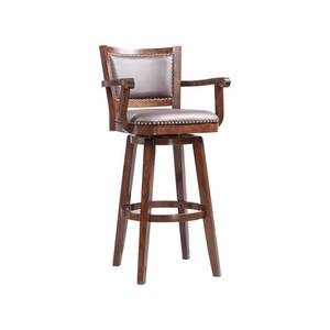 lot 2568 image: Broadmoor Extra Tall Brown Swivel Barstool