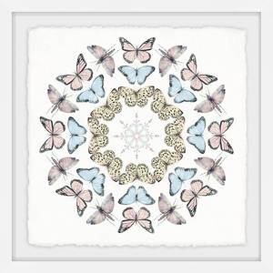 lot 2583 image: Handmade Butterfly Circles Framed Print 12x12 by Marmont Hill