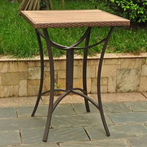lot 2587 image: International Caravan Barcelona Resin WickerAluminum 32 Square Outdoor Bar Table