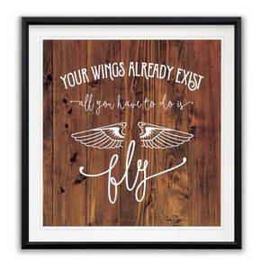 lot 2592 image: All You Have To Do Is Fly, 30x30 Framed Giclee Print Wexford Home