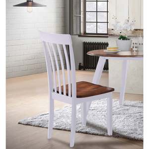 lot 2594 image: WhiteOak Slat-back Dining Chairs (Set of 2)
