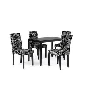 lot 2595 image: Simple Living Parson Black and Silver Dining Chairs (Set of 2)