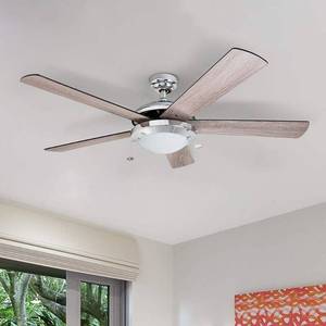 lot 2604 image: Modern Farmhouse Bolivar 52 Ceiling Fan with Barnwood Blades by Prominence Home