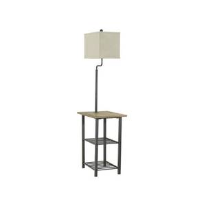 lot 2606 image: Shianne Black 58-inch Metal Tray Lamp by Signature Design by Ashley