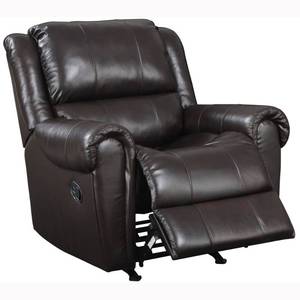lot 2530 image: Kadri Brown Italian Leather Rocker Recliner Chair