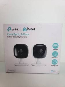 lot 40048 image: Kasa 1080P HD Smart Wi-Fi Indoor Security Camera (2-Pack)