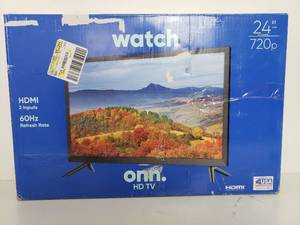 lot 40065 image: Onn. 24 inch Class 720p High Definition Led Tv (100013602)