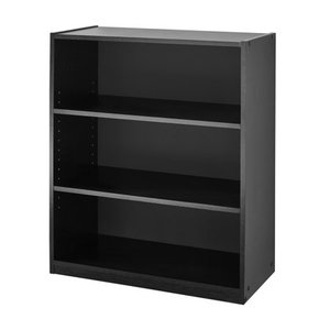 lot 40076 image: Mainstays 31in 3 Shelf Bookcase, Black