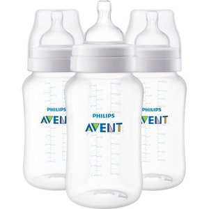 lot 40106 image: Philips Avent Anti-colic Bottle - Clear - 11oz3pk