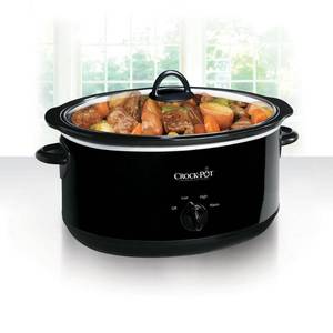 lot 703 image: Crock-Pot 8 Qt. Manual Slow Cooker - Black SCV800-B