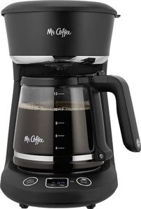 lot 735 image: Mr. Coffee - 12-Cup Programmable Coffee Maker with LED Display - BlackChrome