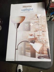 lot 744 image: Design Home Uplight With Reading Lamp