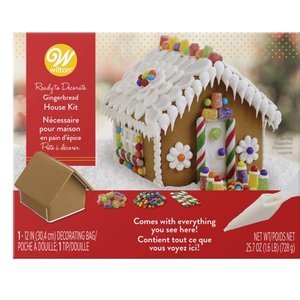 lot 763 image: Wilton Ready-to-Decorate Gingerbread House Decorating Kit, Petite, Lot of 4