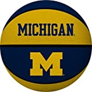 lot 771 image: NCAA Michigan Wolverines Alley Oop Dunk Basketball by Rawlings