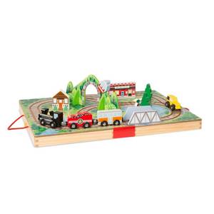 lot 843 image: Melissa & Doug Take-Along Tabletop - Railroad