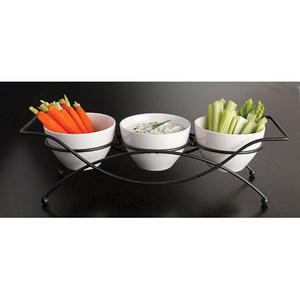 lot 847 image: Gracious Dining 4 Piece Serving Set with Metal Rack