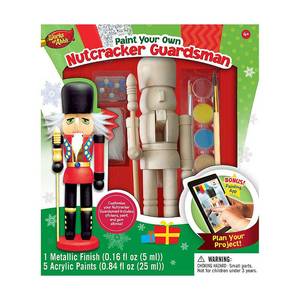 lot 794 image: Masterpieces Works of Ahhh Nutcracker Guardsman Large Wood Paint Kit, Lot of 2