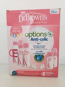 lot 50007 image: Dr. Browns Baby First Year Transition Options Baby Bottles Gift Set, Pink