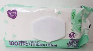 lot 50024 image: Parents Choice Fragrance Free Baby Wipes (100ct)