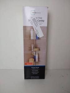 lot 50043 image: Mainstays Tension Pole Shower Caddy, Chrome