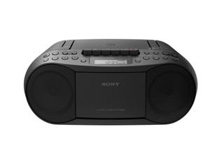 lot 50069 image: Sony Stereo CDCassette Boombox Home Audio Radio, Black (CFDS70BLK)