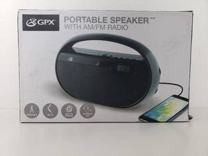 lot 50072 image: GPX R602B AMFM Portable Clock Radio, Black