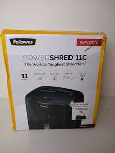lot 50081 image: Fellowes 11 Sheet Cross Cut Shredder - Black