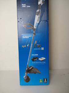 lot 50087 image: HART 40-Volt Cordless Attachment Capable 15-inch String Trimmer Kit, (1) 4.0Ah Lithium-Ion Battery