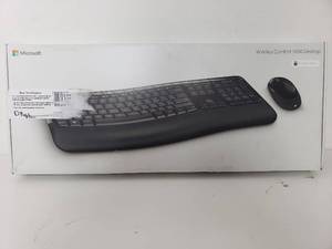 lot 50094 image: Microsoft - Wireless Comfort Desktop 5050 Curved Keyboard and Mouse - Black