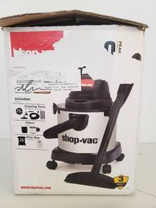 lot 50127 image: Shop-Vac 4 Gallon 3.0 Peak HP Stainless Steel WetDry Vacuum