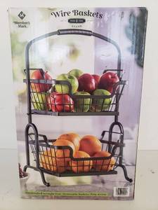 lot 50130 image: Members Mark 2-tier Wire Basket