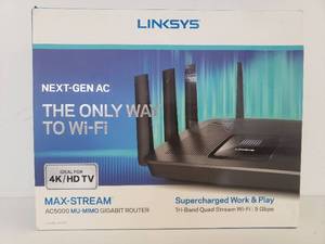 lot 50131 image: Linksys EA9400 Tri-Band Wireless-AC5000 MAX-STREAM MU-MIMO Gigabit Router
