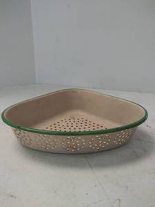 lot 9879 image: Vintage Colander or  MetalPorcelain