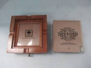 lot 9927 image: Unused Cigar Ashtray With Drawer and Bonus Cigar Box