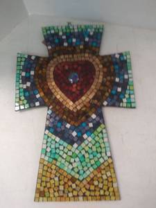 lot 9931 image: Mosaic Heart Cross Pier 1 Imports