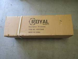 lot 104 image: Royal Model no. ROY7506B  Universal Ceiling Mount For Flat Panel TVs 37-60  NEW