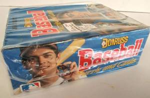 lot 9955 image: 1988 DonrussLeaf Unopened Box  36 Count Puzzle & Cards in Plastic Bag