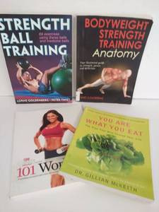 lot 9958 image: 4 Exercise & Nutrition Paperback Books