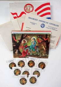lot 9962 image: Disabled American Veterans Christmas Cards & Lodge Pins