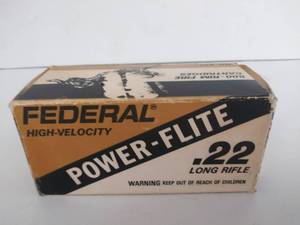 lot 9964 image: Federal High-Velocity Power - Flite .22 Long Rifle  450 Rim Fire Cartridges
