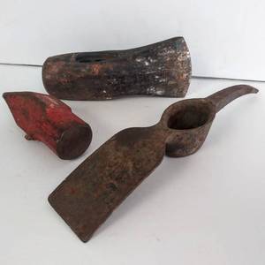 lot 9967 image: Pick Axe & Axe Head Lot
