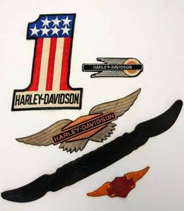 lot 9972 image: Vintage Harley Davidson Patches