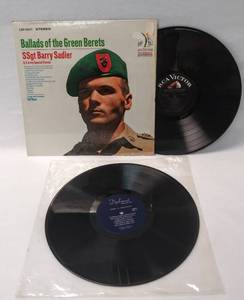 lot 209 image: Vinyl Record Ballads of the Green Berets SSgt Barry Sadler (1966) & A John F. Kennedy Memorial Album