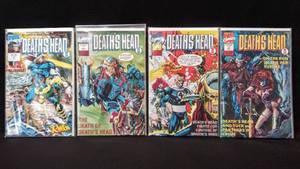 lot 121 image: 1992 Marvel Comics Deaths Head 2  #1 December,  & Issue #1, 2 & 3 (of 4) March, April, & May