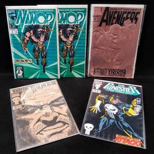lot 123 image: 5 Vintage 1990s Marvel Comics  Namor, Avengers & The Punisher