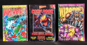 lot 129 image: 3 Vintage Wizard Comic Magazines