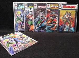lot 132 image: 6 Vintage Valiant Comic BooksBloodshot  #1 thru #5 (there are two no. 5s)